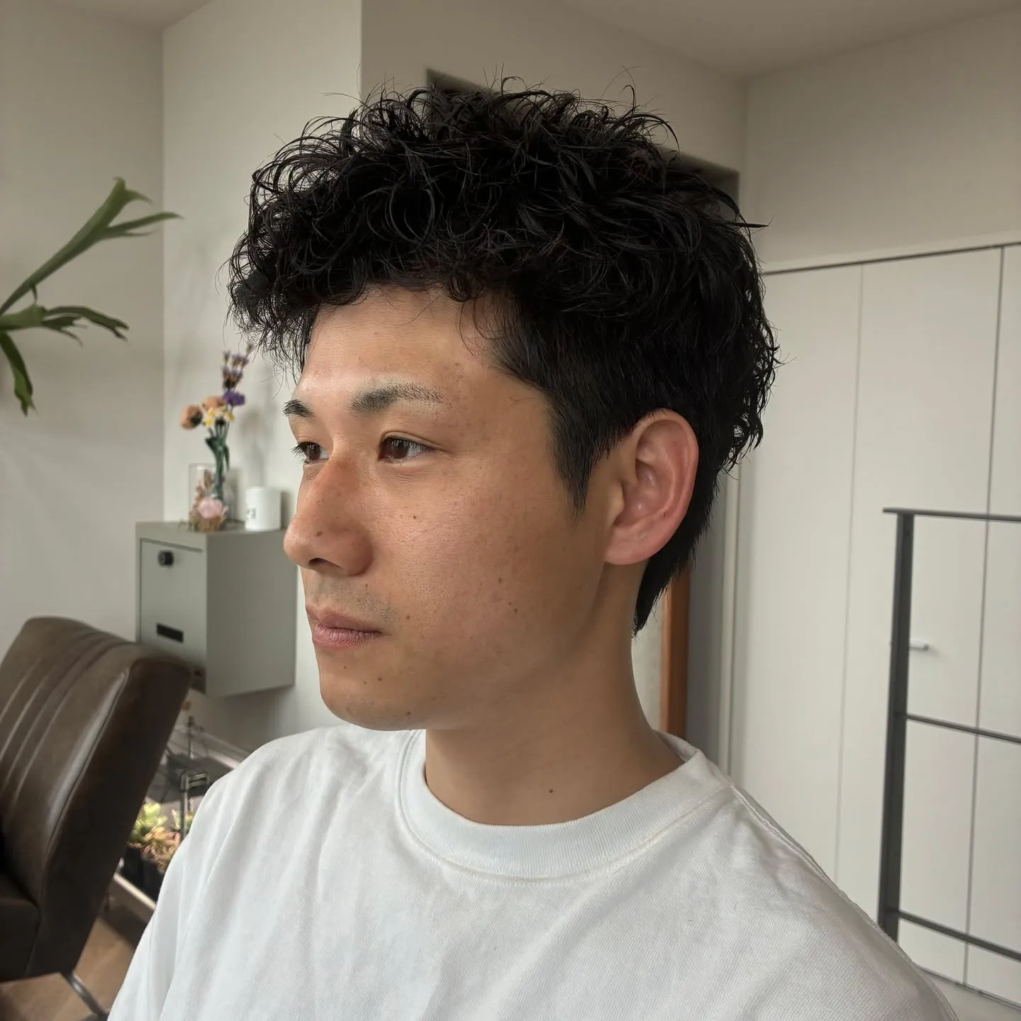 スパイキーショート×ニュアンスパーマ🧑🦱